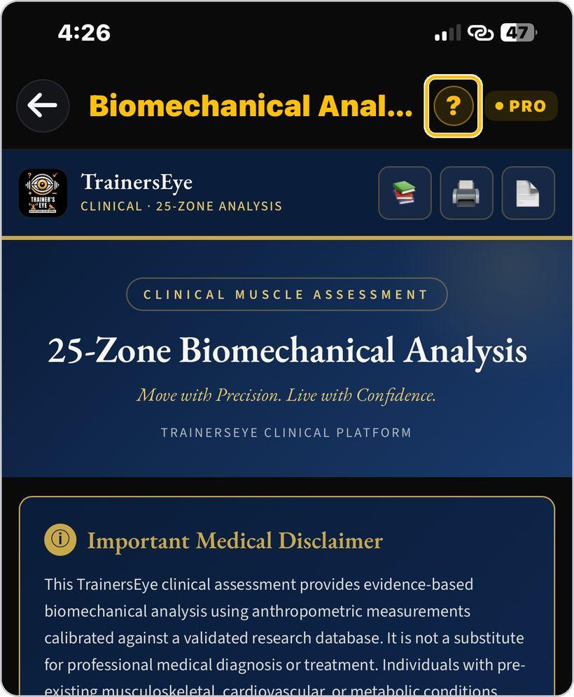 Biomechanical Analysis · Get help any time