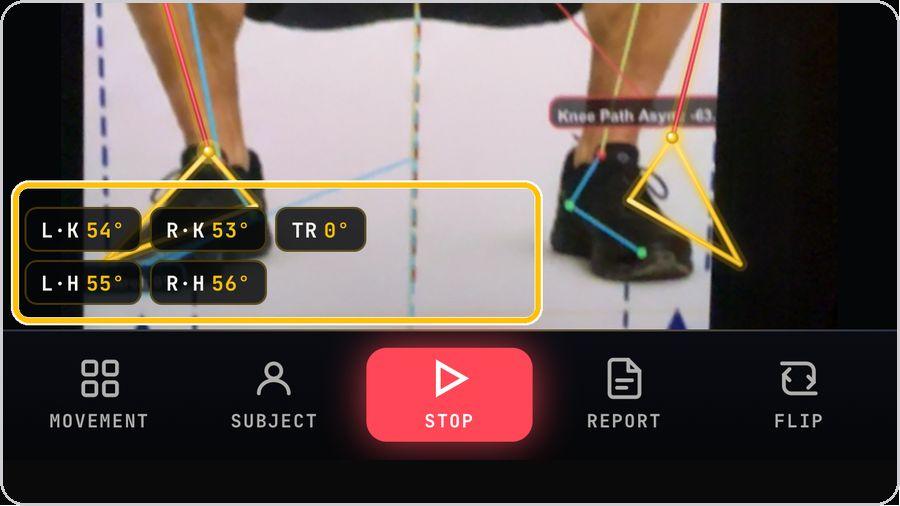 Movement Decision Tool · Read the live angles, then stop