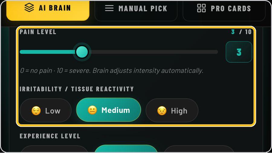 ProMobility · Pain and irritability