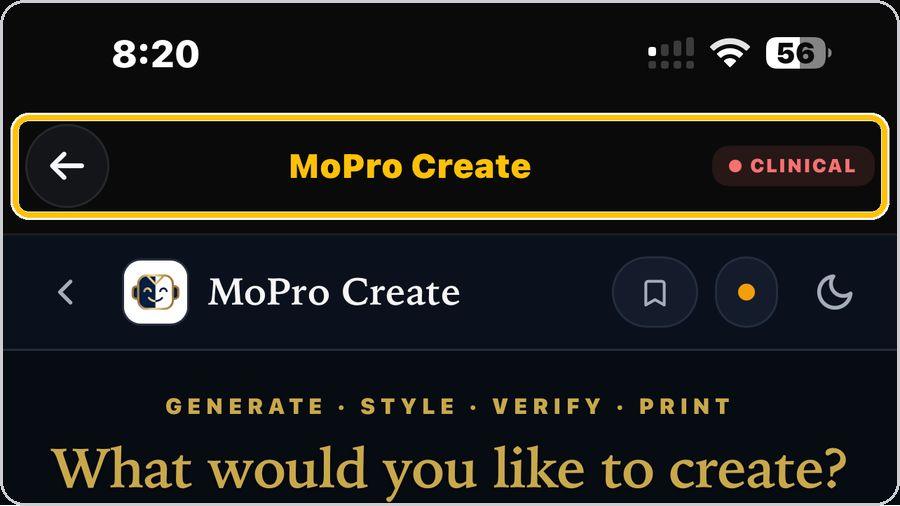MoPro Create · Open the tool