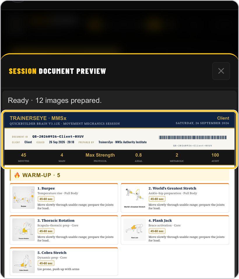 QuickBuilder · Read the document