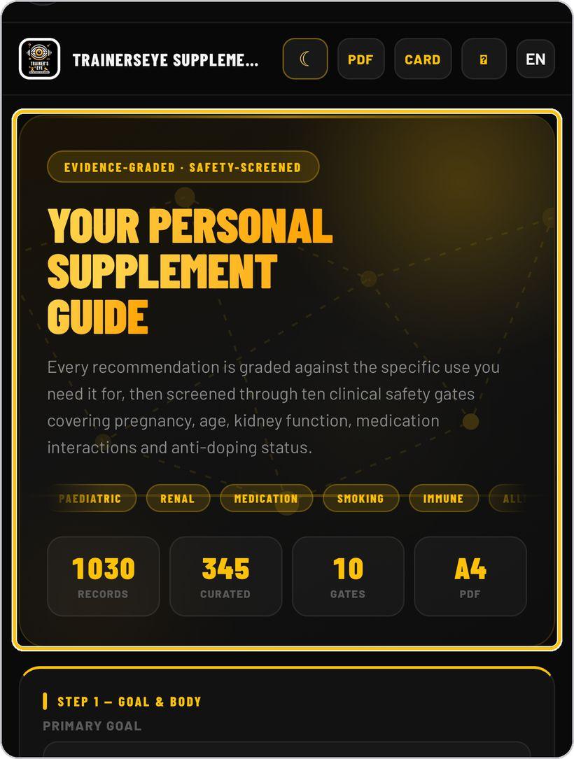 Supplement Engine · Read what it does