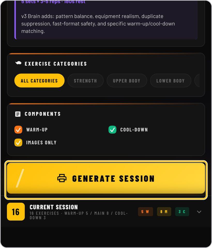 QuickBuilder · Generate the session