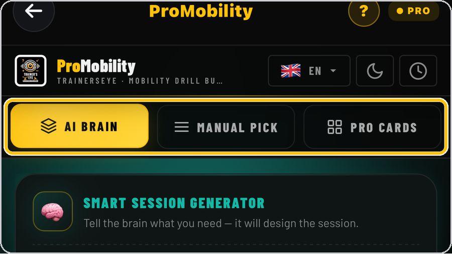 ProMobility · Three ways in