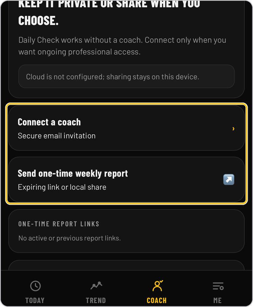 Coach · Share with your coach