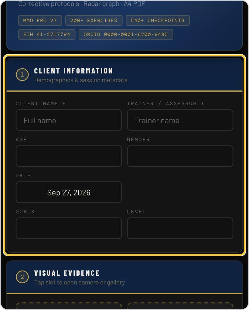 TE-MMOForms · Client information