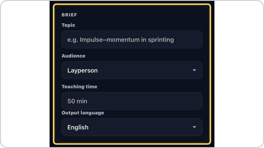 MoPro Create · Write the brief