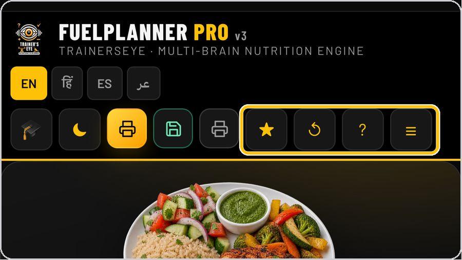 FuelPlanner Pro · Save, history and help