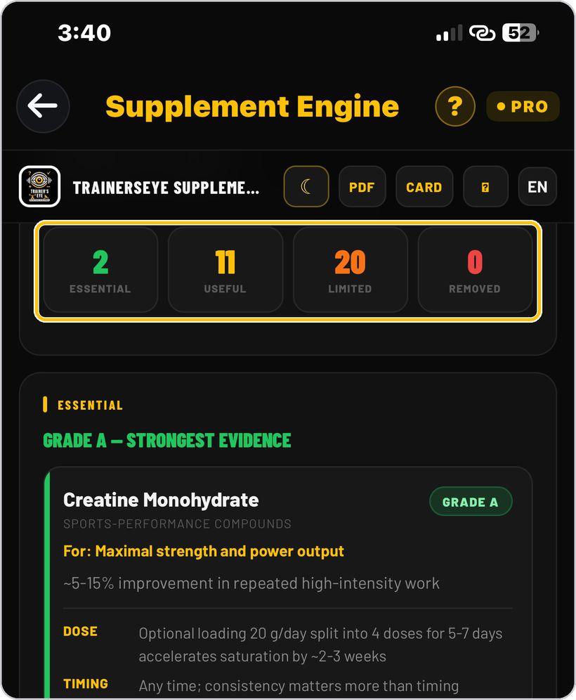 Supplement Engine · Read the summary