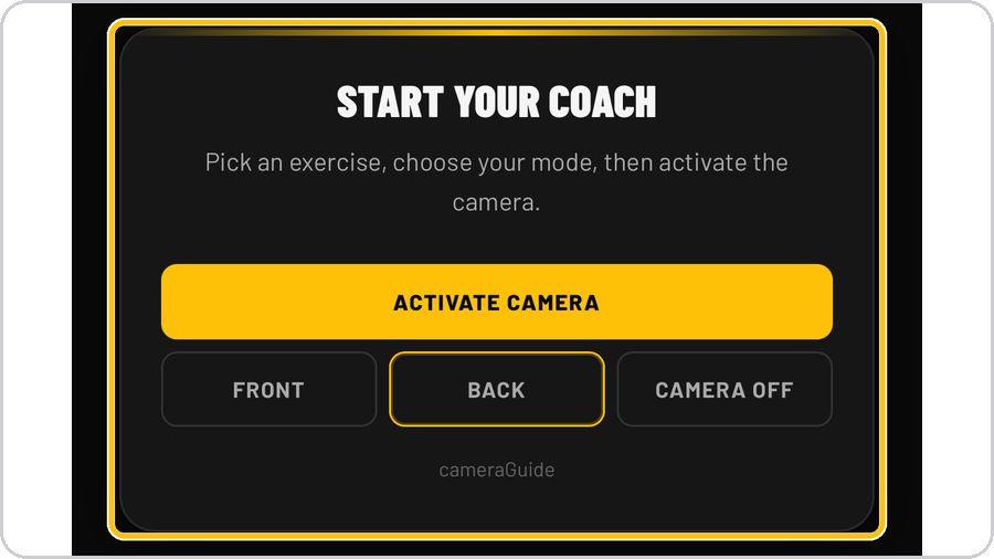 Coach · Activate the camera