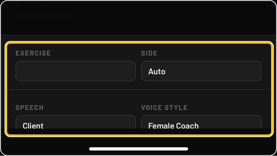 Coach · Exercise, side, speech and voice