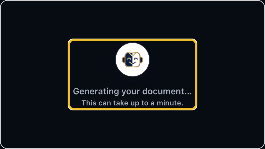 MoPro Create · Generate the document
