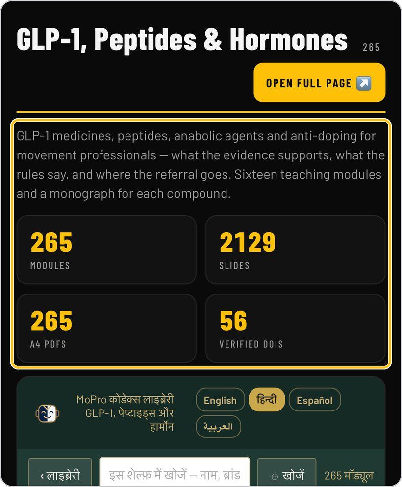 Open Education · GLP-1, Peptides & Hormones