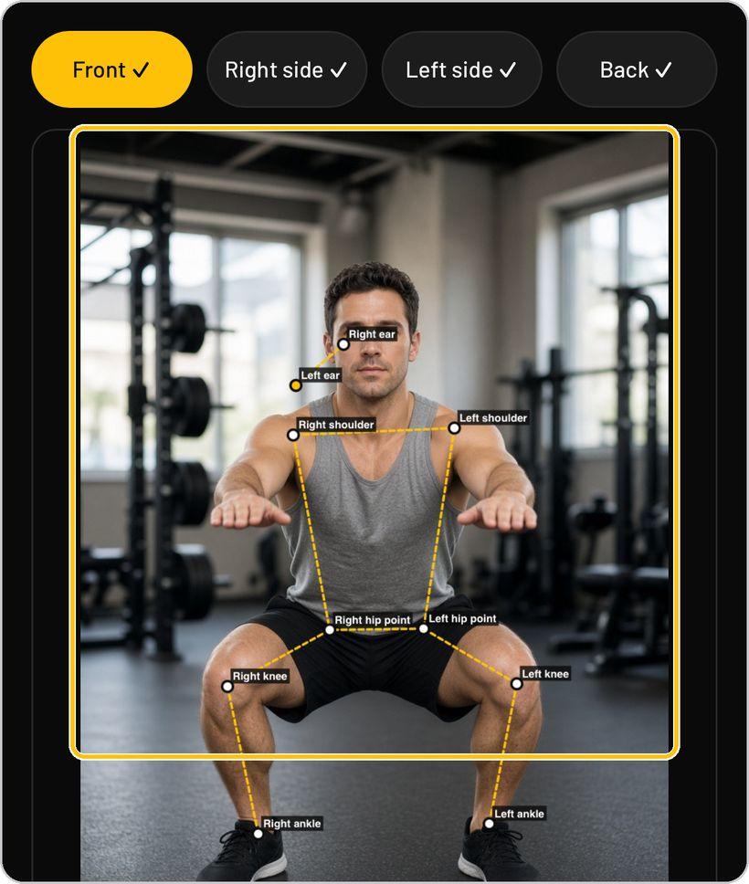 Clinical Posture Screening · Calibrate and mark