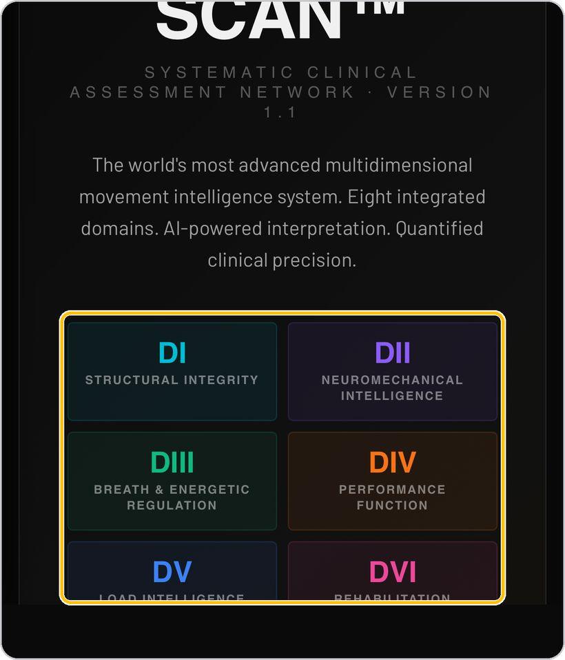 MMSx-SCAN · Welcome: the eight domains