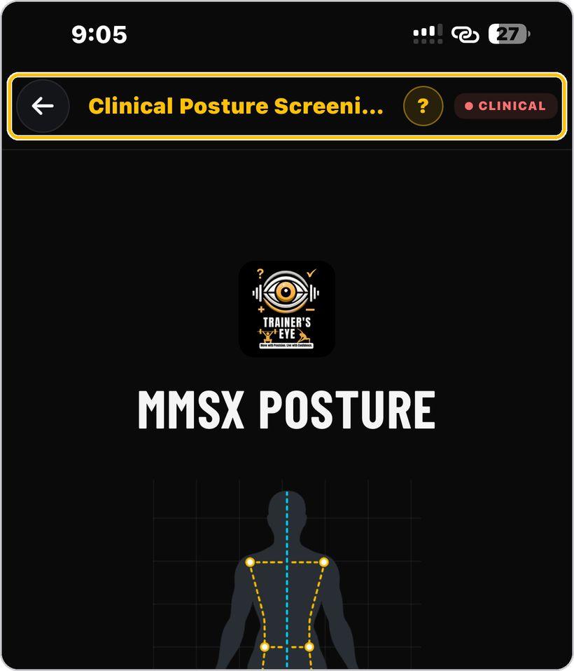 Clinical Posture Screening · Open the tool