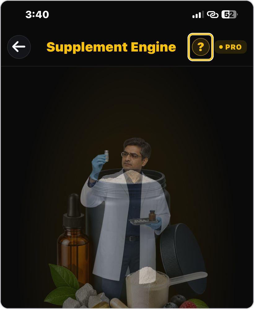 Supplement Engine · Get help any time