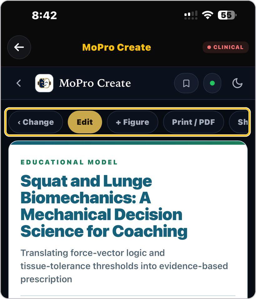 MoPro Create · Print, PDF or share