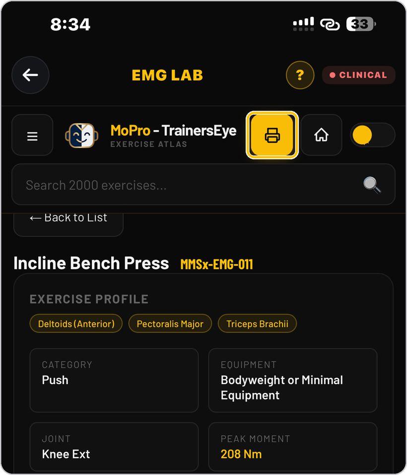 EMG Lab · Print or save the document