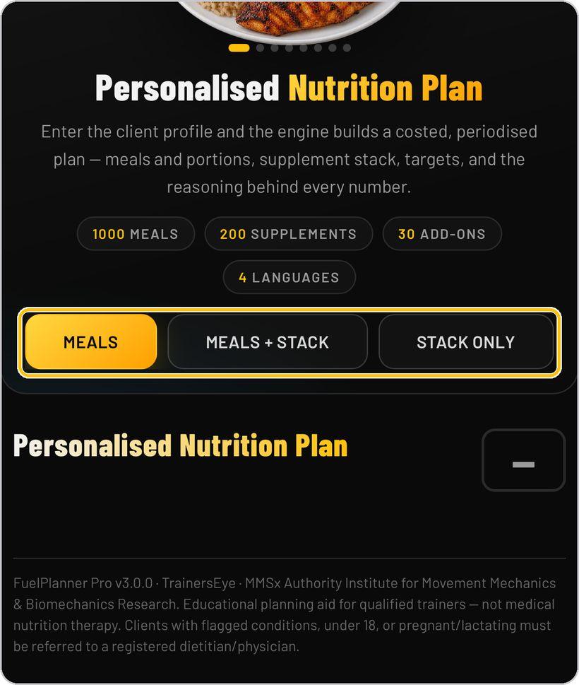FuelPlanner Pro · Choose what to build
