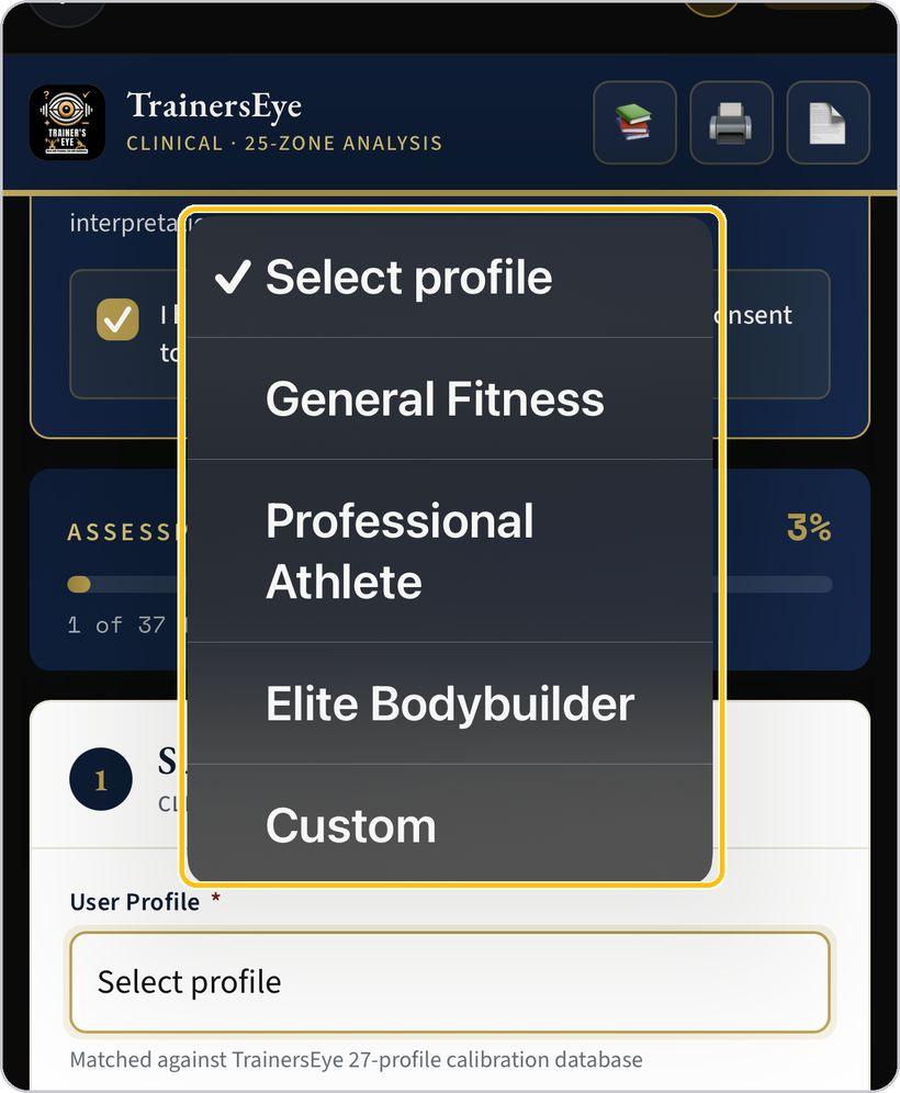 Biomechanical Analysis · Subject profile