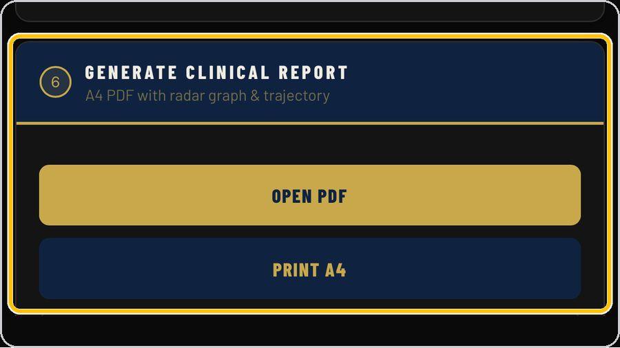 TE-MMOForms · Generate the clinical report