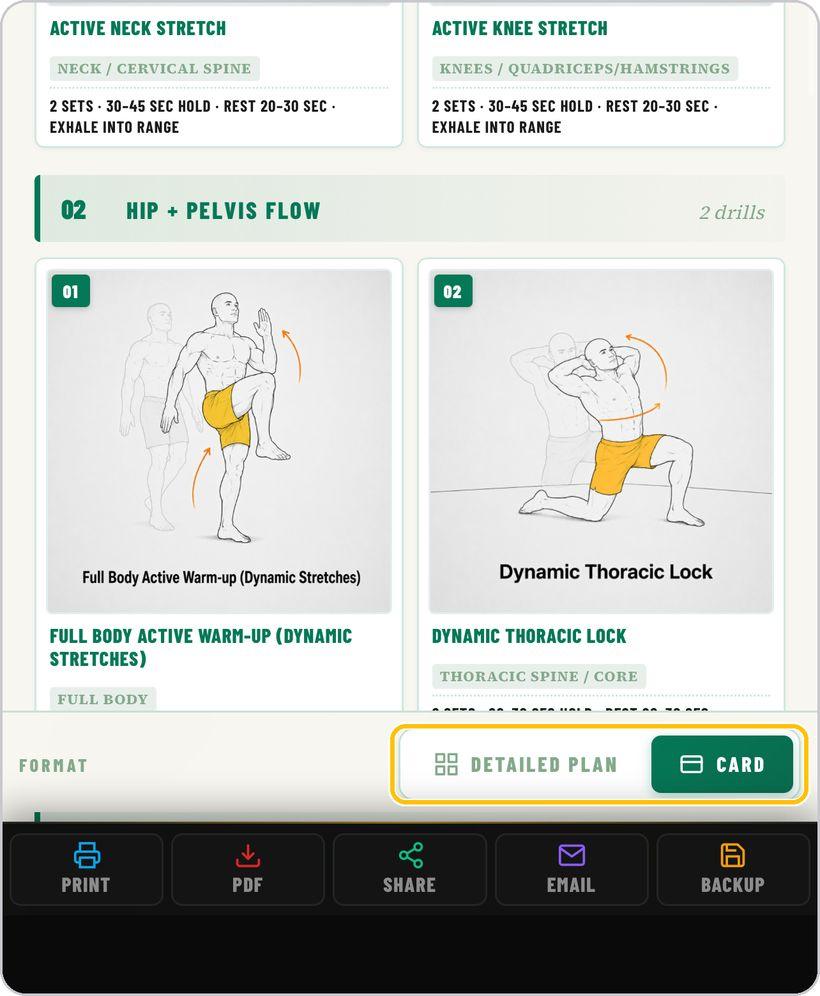 ProMobility · Detailed plan or Card