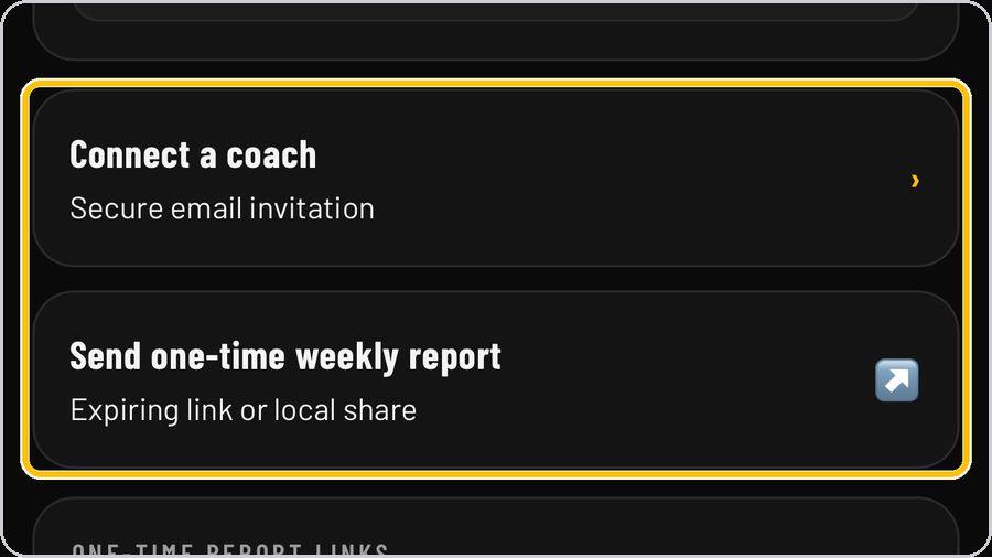Coach · Share with your coach