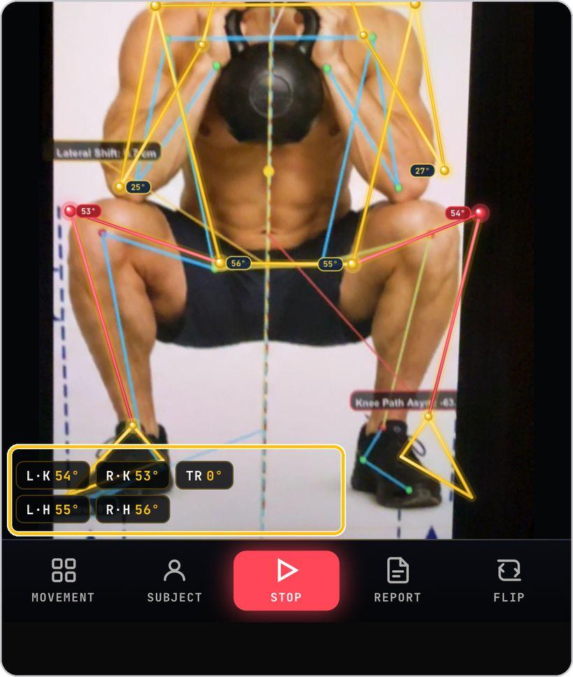Movement Decision Tool · Read the live angles, then stop