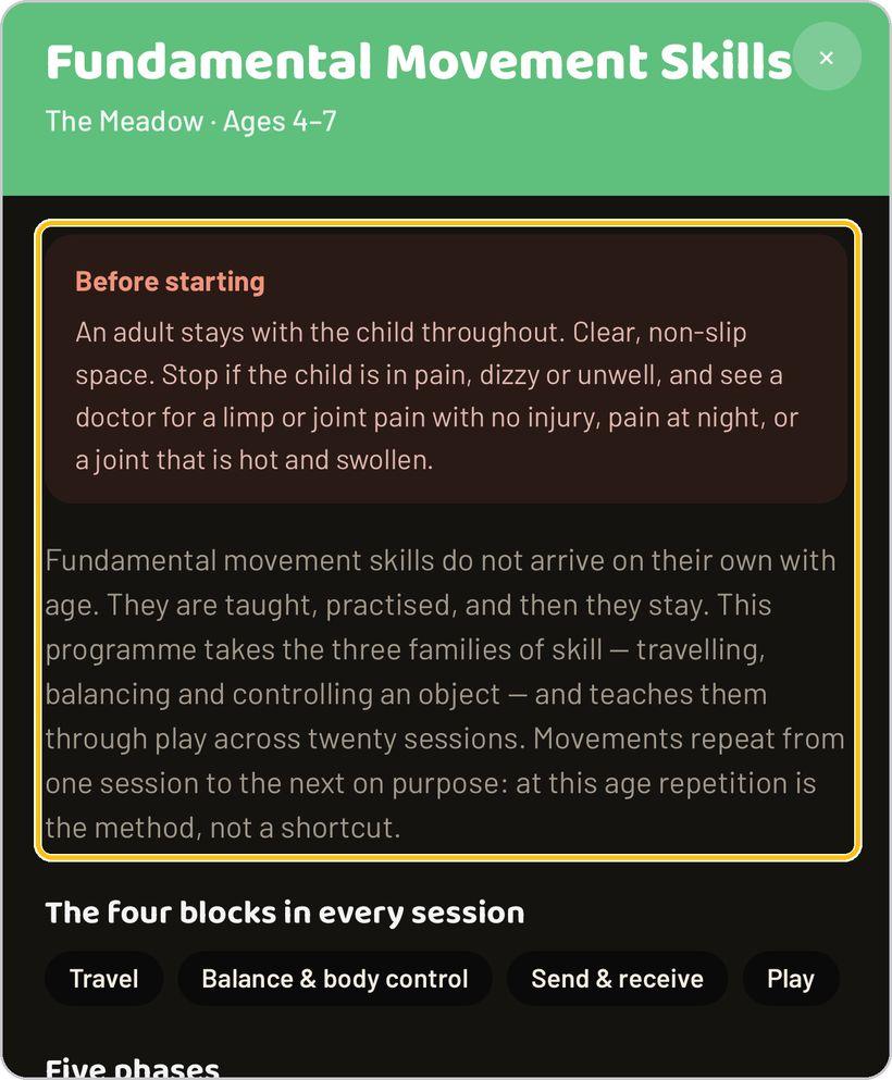 Clinical Rehab Sessions · A kids programme