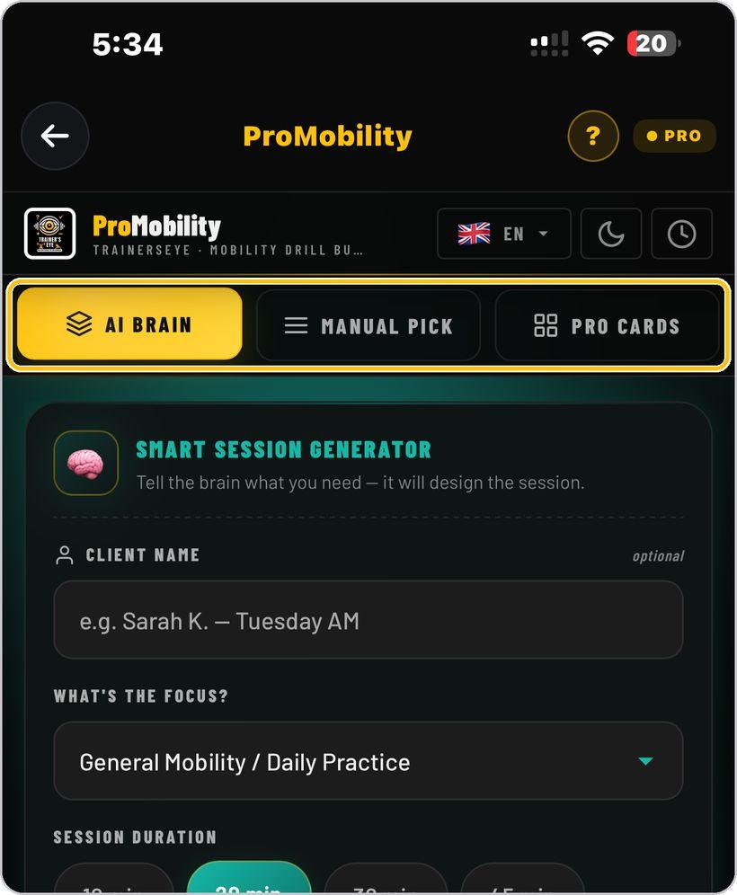 ProMobility · Three ways in