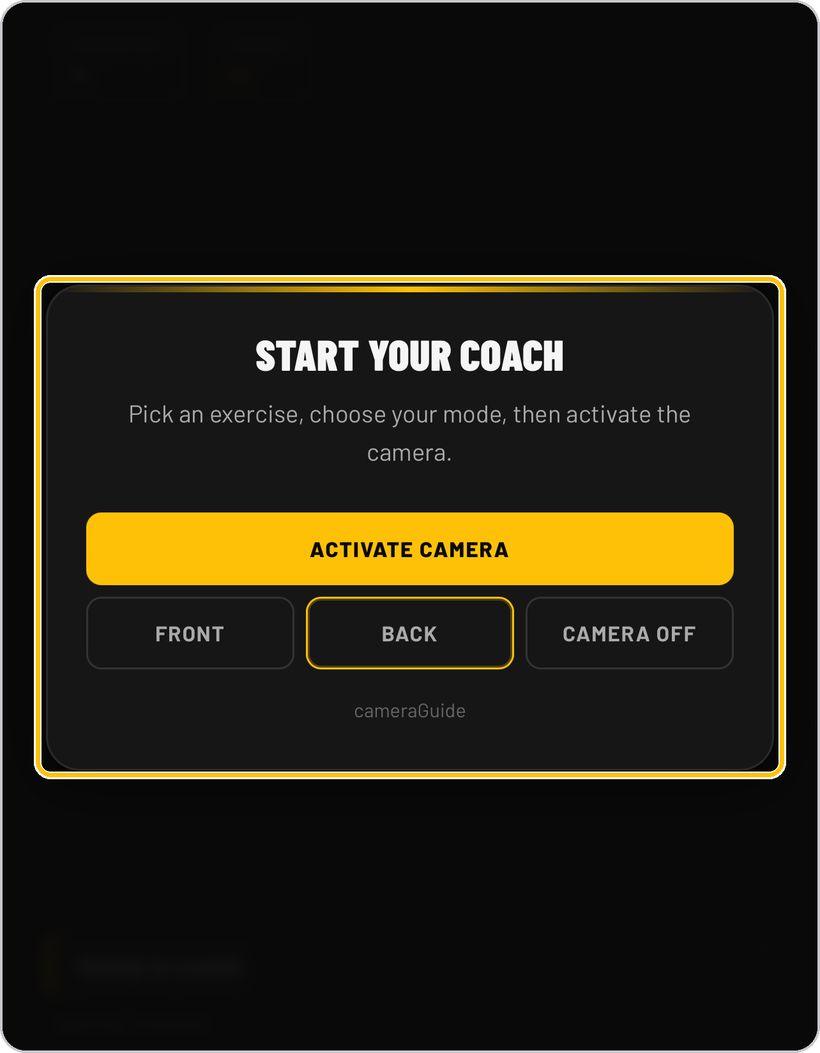 Coach · Activate the camera