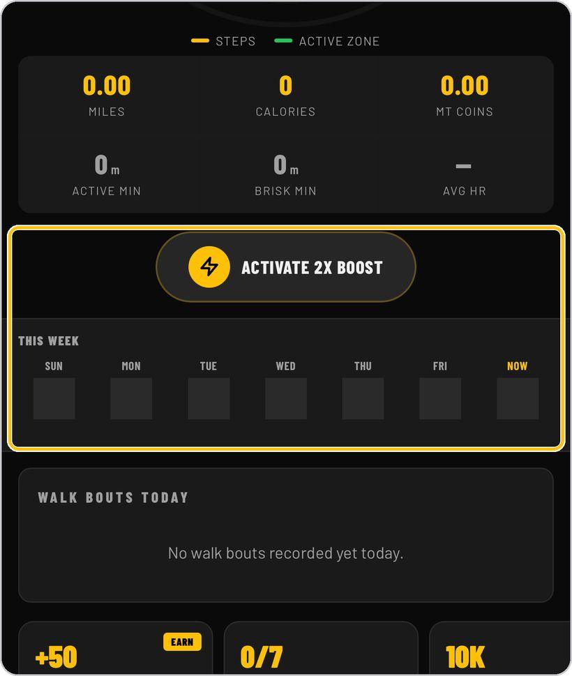 Mile Tracker · Boost, streak and your week