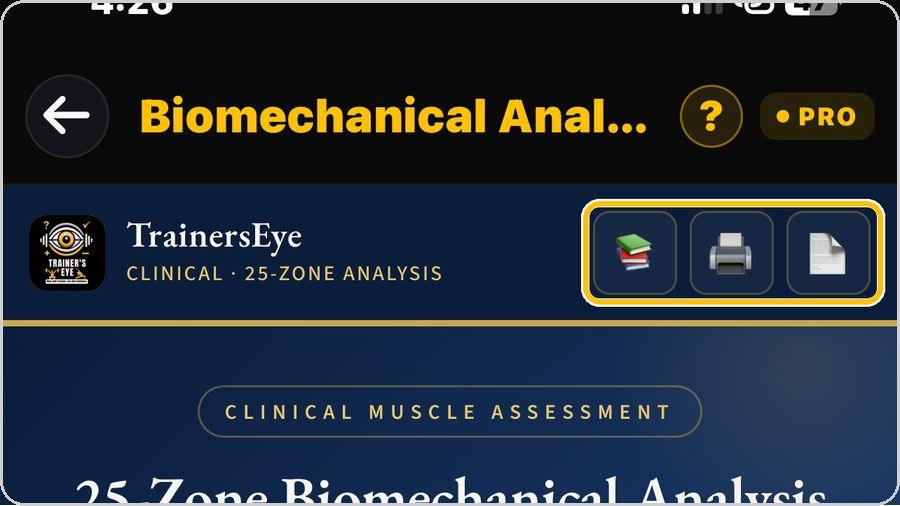 Biomechanical Analysis · References, print and report