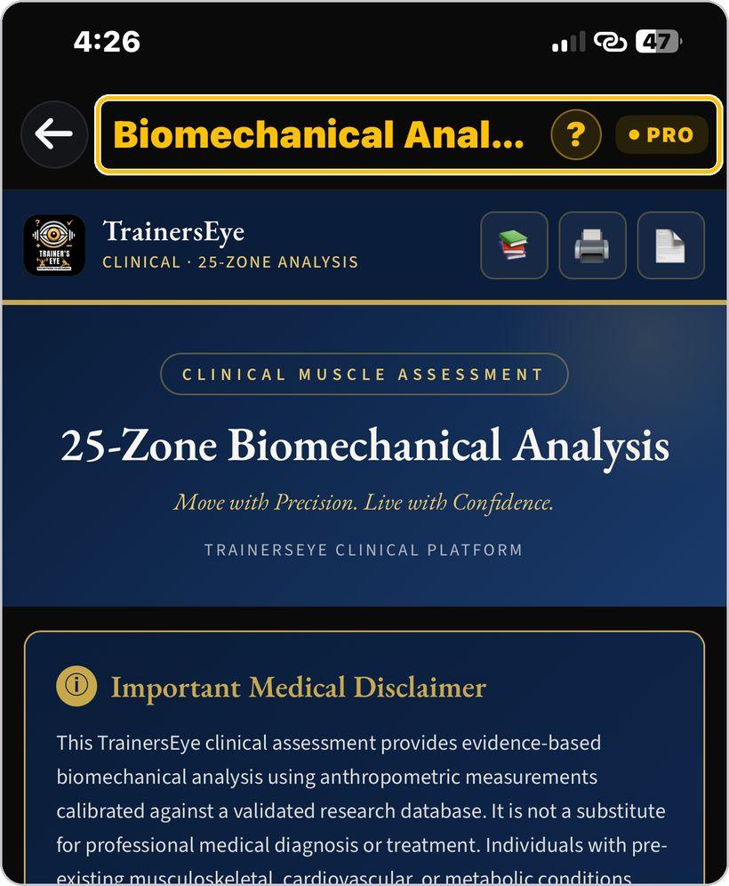 Biomechanical Analysis · Open the tool
