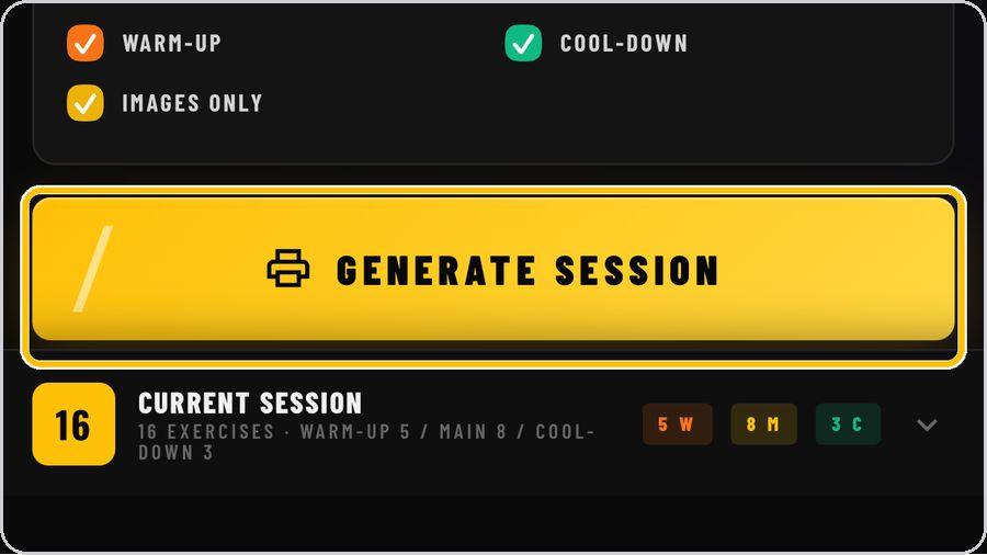 QuickBuilder · Generate the session