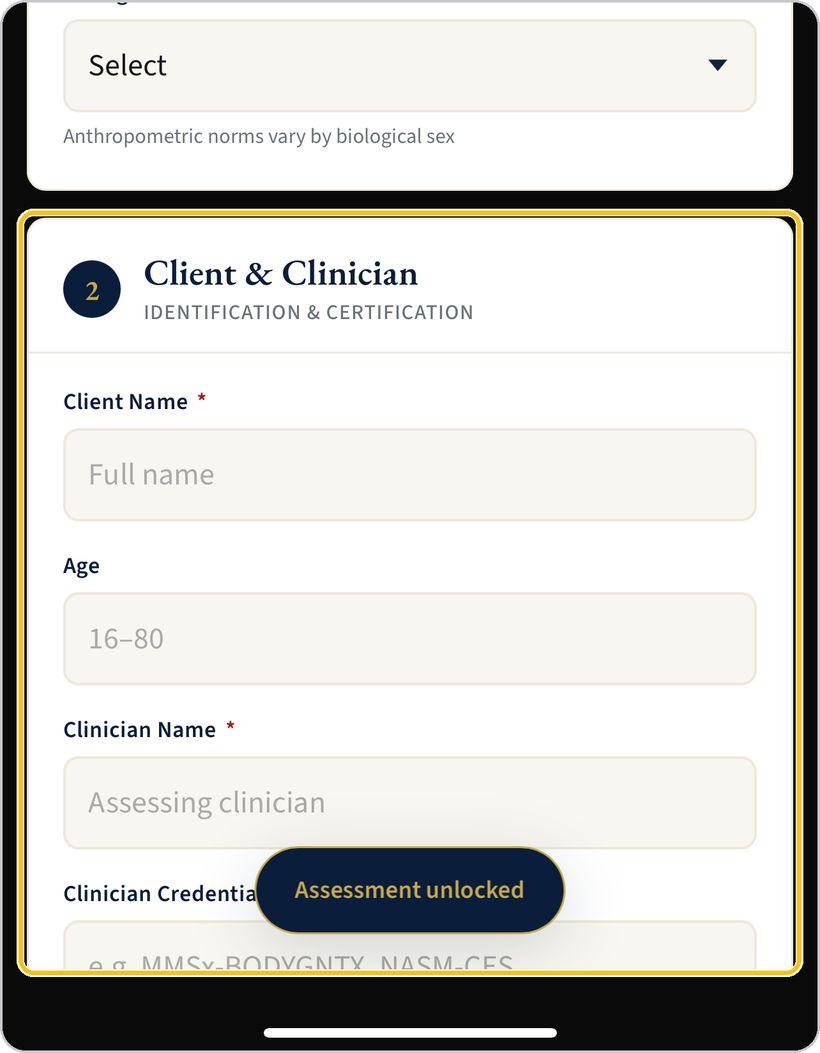 Biomechanical Analysis · Client and clinician