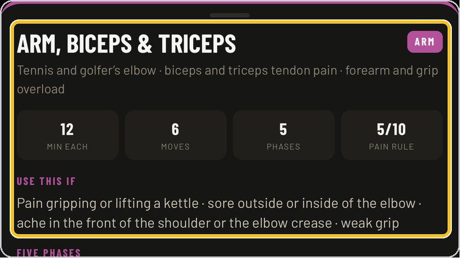 Clinical Rehab Sessions · Open a programme